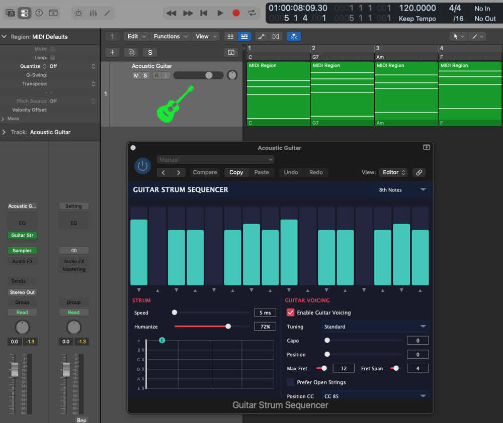 Guitar Strum Sequencer