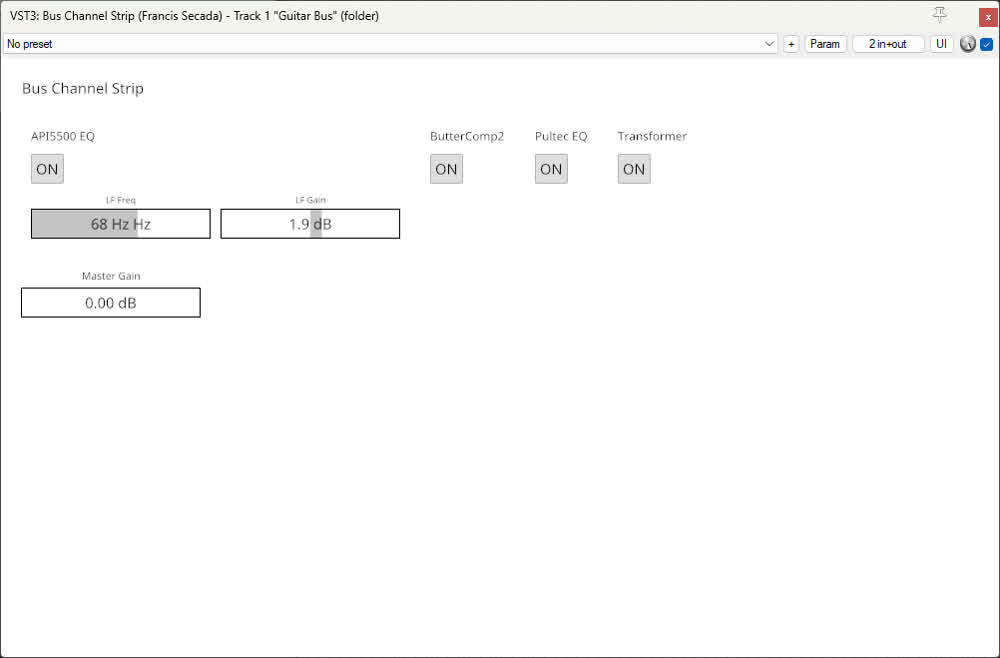 Bus Channel Strip