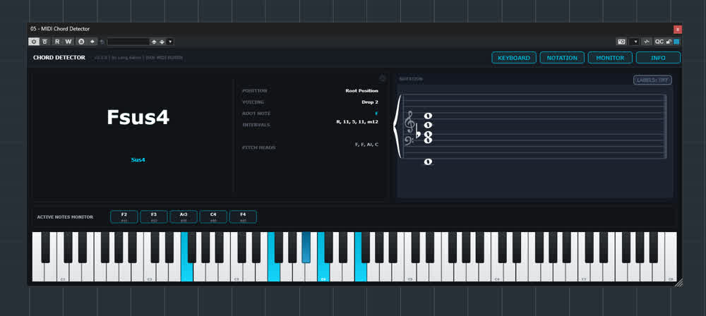 MIDI Chord Detector